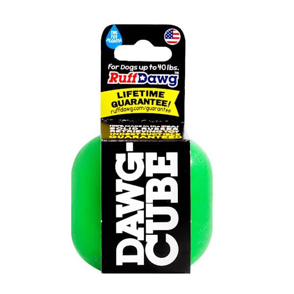 RUFF DAWG - Indestructible Rubber Floating Cube - Guaranteed For Life in Small (Up to 40 Lbs), durable Dog Toys for dogs