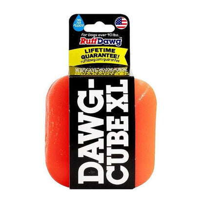 RUFF DAWG - Indestructible Rubber Floating Cube - Guaranteed For Life in XL (40 Lbs & up), durable Dog Toys for dogs