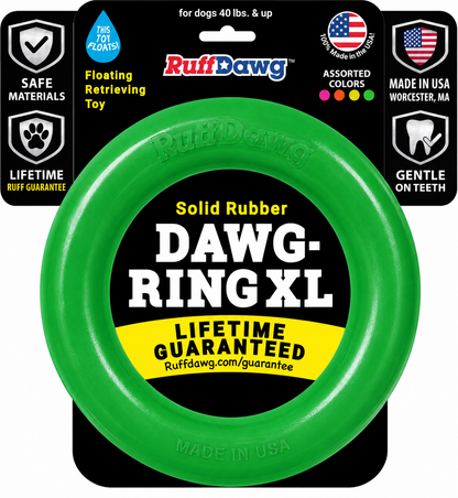 RUFF DAWG Dawg Ring for Aggressive Chewers – Floats, Bounces & Lifetime Guarantee