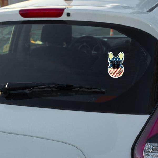 STICKERS/DECALS - German Shepherd Cool Patriot - Sticker Vehicle Decals German Shepherd Shop 