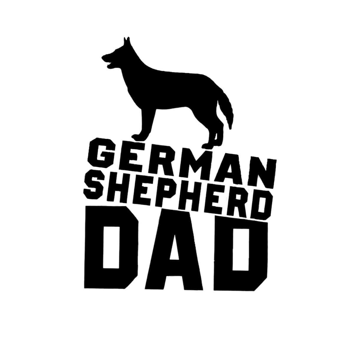 German Shepherd Dad - Sticker 4.5" x 6" in , durable for dogs