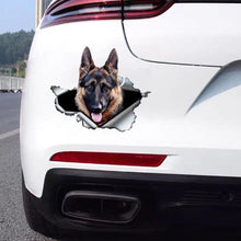 GSD Breaking Out - Sticker 6.5" x 5.5" in , durable for dogs