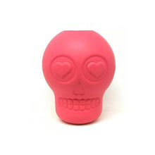 SODAPUP - Sugar Skull Durable Rubber Chew Toy & Treat Dispenser - LARGE 4.25" - PINK