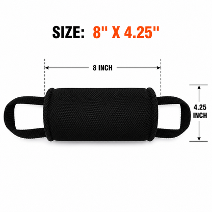 GSS 8" x 4.25" French Linen Barrel Bite Roll with 2 Handles