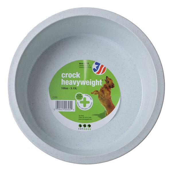 VAN NESS - Crock Heavyweight Dish Pet Bowls, Feeders & Waterers Van Ness Jumbo 106oz 