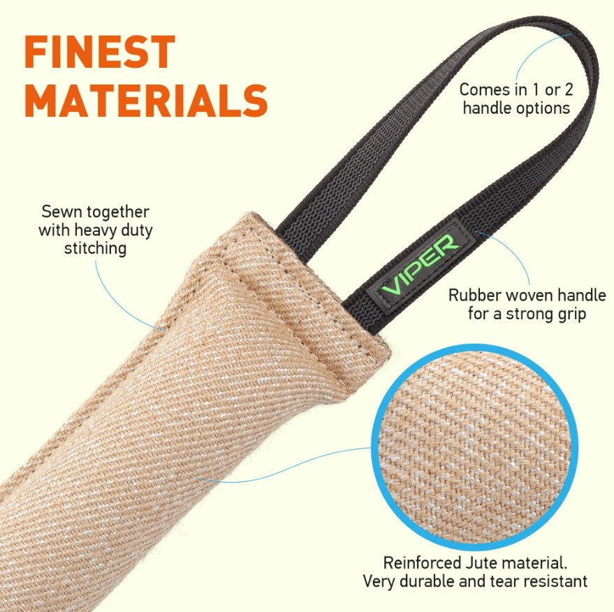 Viper Jute Tug for Dogs – Durable Training Tug for Grip & Drive Building