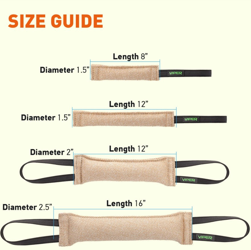 Viper Jute Tug for Dogs – Durable Training Tug for Grip & Drive Building