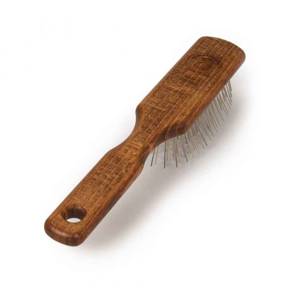 #1 All Systems Oblong Pin Brush w/ Wood Handle Grooming German Shepherd Shop 