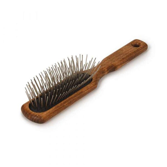 #1 ALL SYSTEMS - Oblong Wood Pin Brush in , durable Pet Combs & Brushes for dogs