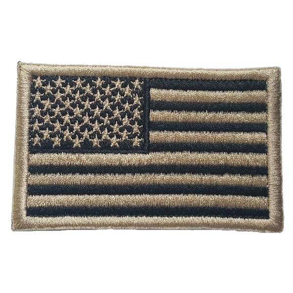GSS - American Flag Embroidered Tactical Patch in Tan, durable Animals & Pet Supplies for dogs