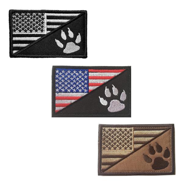 GSS - American Flag With Dog Tracker Paw Embroidered Tactical Patch With Velcro in , durable Animals & Pet Supplies for dogs