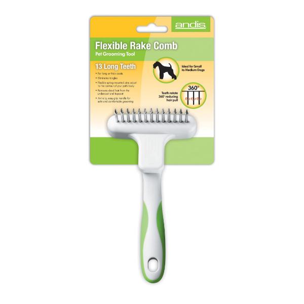 ANDIS - Flexible Rake Comb Pet Combs & Brushes Andis 