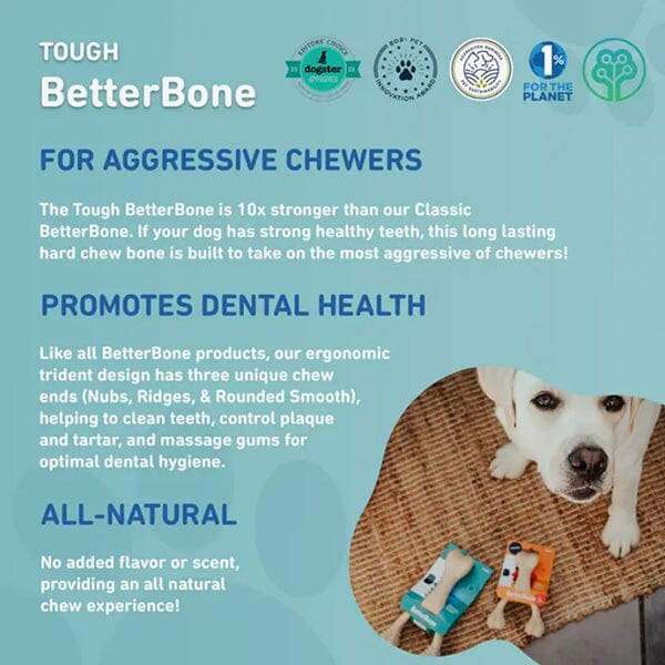 BETTERBONE - Tough Natural Chew Toy in , durable for dogs