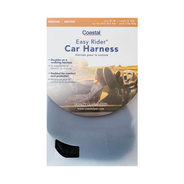 COASTAL PET - Easy Rider Car Harness - Black in Medium, durable Pet Collars & Harnesses for dogs