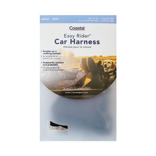 COASTAL PET - Easy Rider Car Harness - Black in Small, durable Pet Collars & Harnesses for dogs