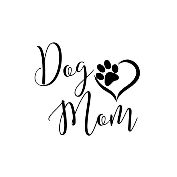 Dog Mom - Stickers in Black, durable Vehicle Decals for dogs