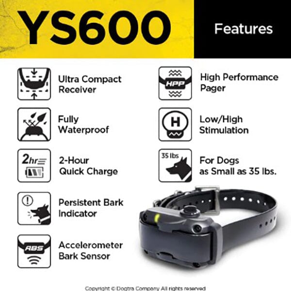 DOGTRA - YS600 No Bark Collar in , durable for dogs