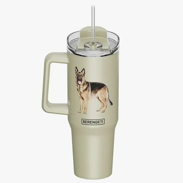 E&S - German Shepherd 40 oz Tumbler with Handle and Straw Lid tumbler ES Pets 