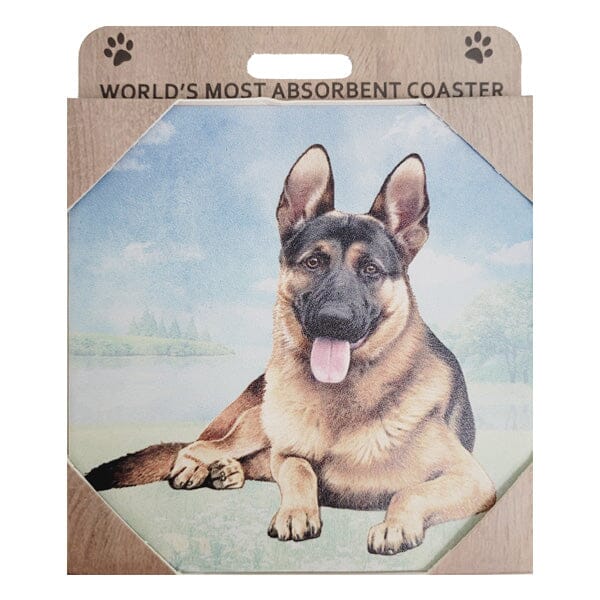 E&S - German Shepherd Square Coaster in , durable Animals & Pet Supplies for dogs