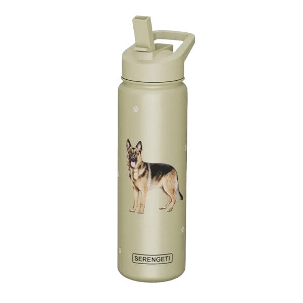 E&S - German Shepherd Stainless Steel Water Bottle 24 Oz SERENGETI in , durable for dogs
