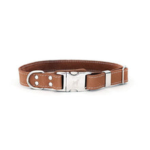 EURO DOG - Genuine Leather Modern Quick Release Dog Collar in Small, durable for dogs