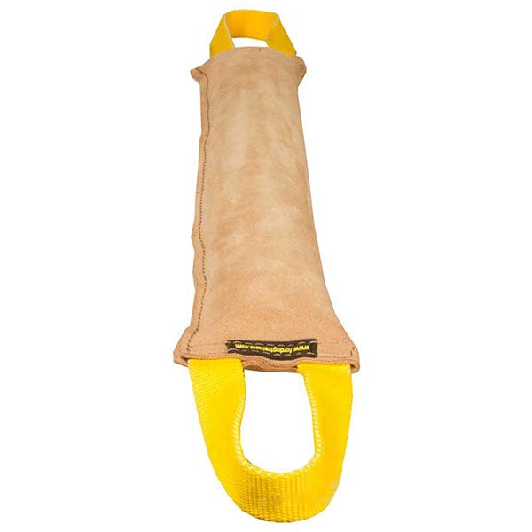 FOR DOG TRAINERS - 24" x 2" Leather Bite Tug With Two Handles in , durable for dogs