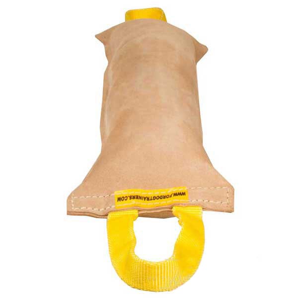 FOR DOG TRAINERS - 24" x 4" Leather Bite Tug With Two Handles in , durable for dogs