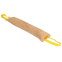 FOR DOG TRAINERS - 24" x 4" Leather Bite Tug With Two Handles in , durable for dogs