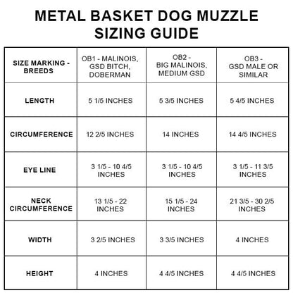 FOR DOG TRAINERS - Breathable Metal Wire Dog Muzzle with Soft Nose Padding in , durable Pet Training Aids for dogs