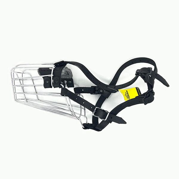 FOR DOG TRAINERS - Breathable Metal Wire Dog Muzzle with Soft Nose Padding in Small - OB1, durable Pet Training Aids for dogs