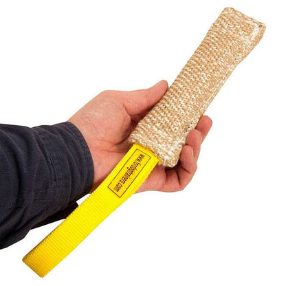 FOR DOG TRAINERS - Jute Bite Tug With Loop Handle in , durable for dogs