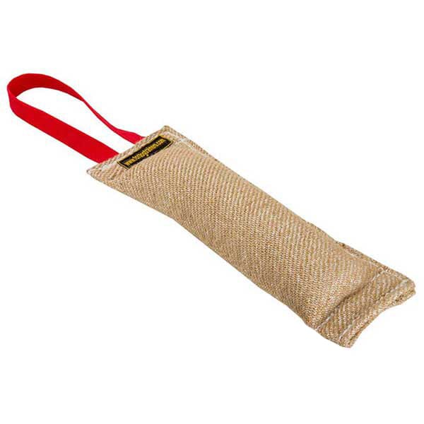 FOR DOG TRAINERS - Jute Bite Tug With One Handle 12" x 2" For Dog Trainers 