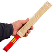 FOR DOG TRAINERS - Jute Pocket Toy with Loop Handle in , durable for dogs