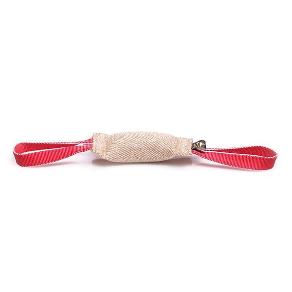 FOR DOG TRAINERS - Jute Puppy Bite Tug with Two Handles 8" x 2" For Dog Trainers 