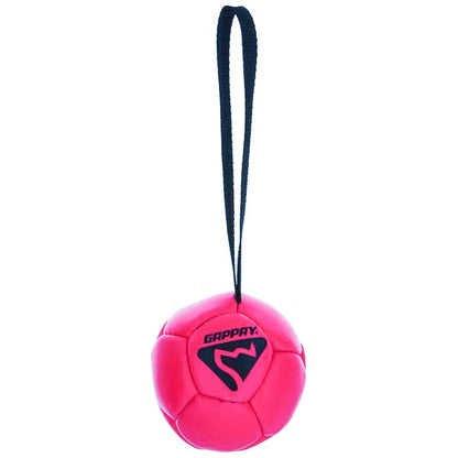 GAPPAY - Leather Soccer Ball Tug Toy With Squeaker - Small in Neon Pink, durable Dog Toys for dogs