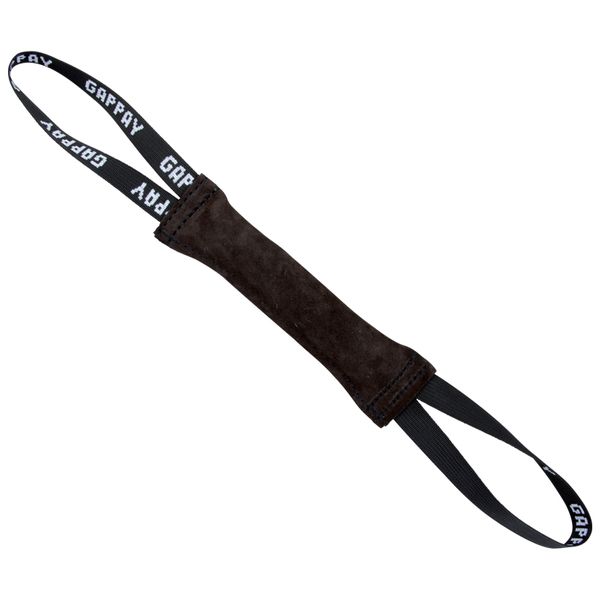 GAPPAY - Leather Tug With Two Handles in 10" x 2", durable Pet Training Aids for dogs