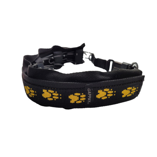 GAPPAY - Prong Collar Nylon Cover for 3.2 mm or 4.0 mm in Black/Yellow, durable Pet Collars & Harnesses for dogs