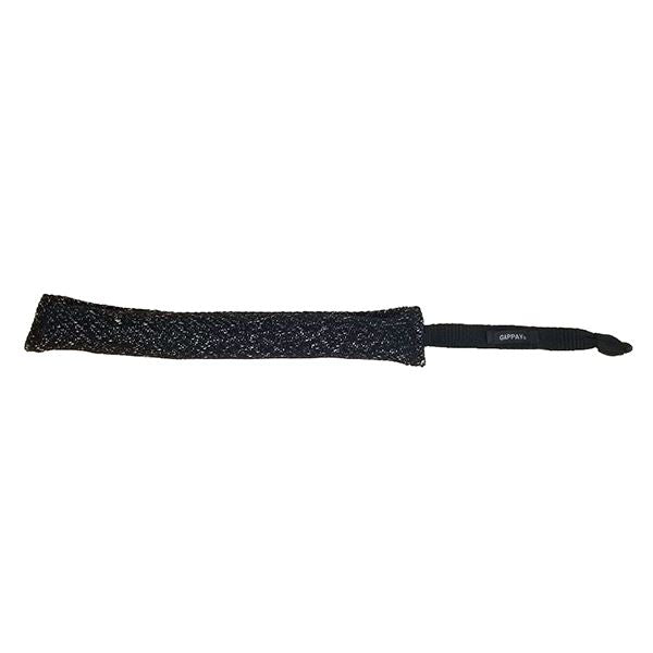 GAPPAY - Stitched Nylcot Tug W/ Strap in Black, durable Pet Training Aids for dogs