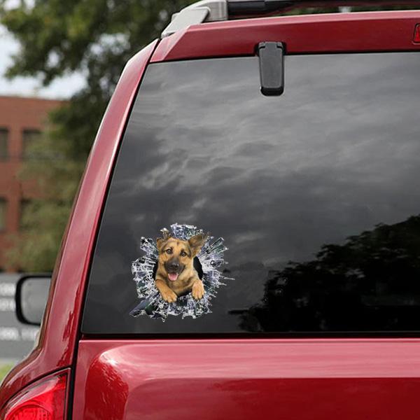 German Shepherd Busting Out - Sticker Stickers German Shepherd Shop 