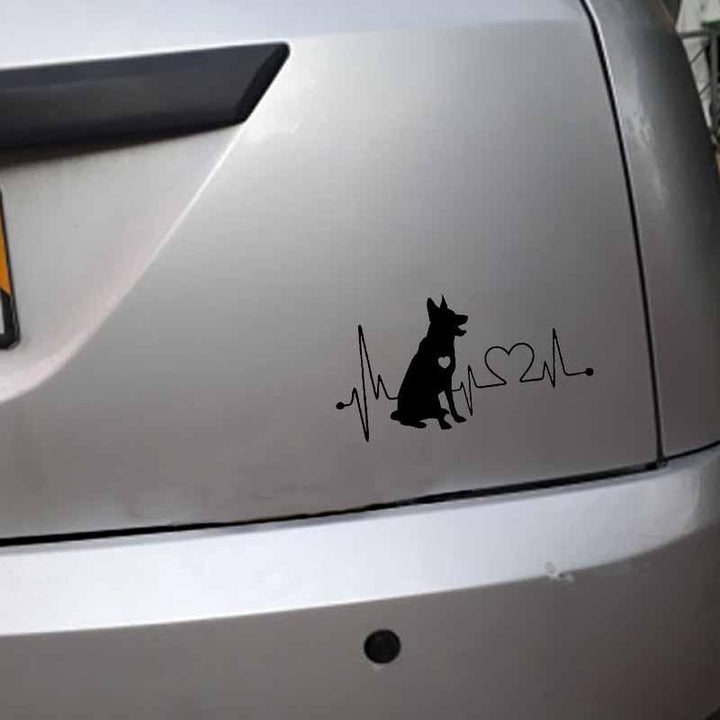 STICKERS/DECALS - German Shepherd Heart Beat Sticker