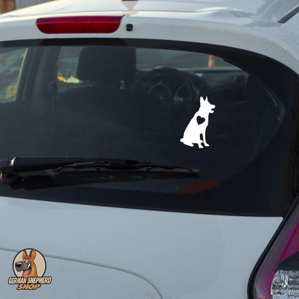 STICKERS/DECALS - German Shepherd Heart Love Vinyl Decal Car Sticker in , durable Vehicle Decals for dogs