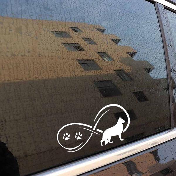 German Shepherd Infinity - Stickers in , durable Vehicle Decals for dogs
