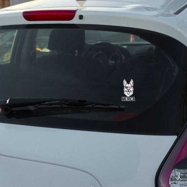 German Shepherd Merica - Sticker in , durable Vehicle Decals for dogs