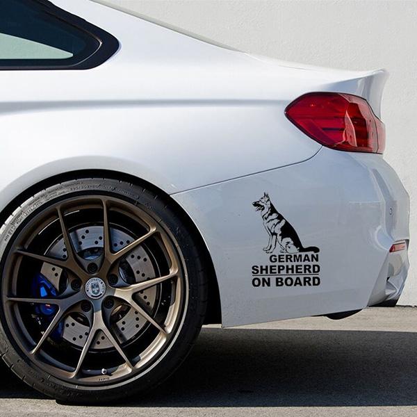 German Shepherd On Board - Sticker in , durable Vehicle Decals for dogs
