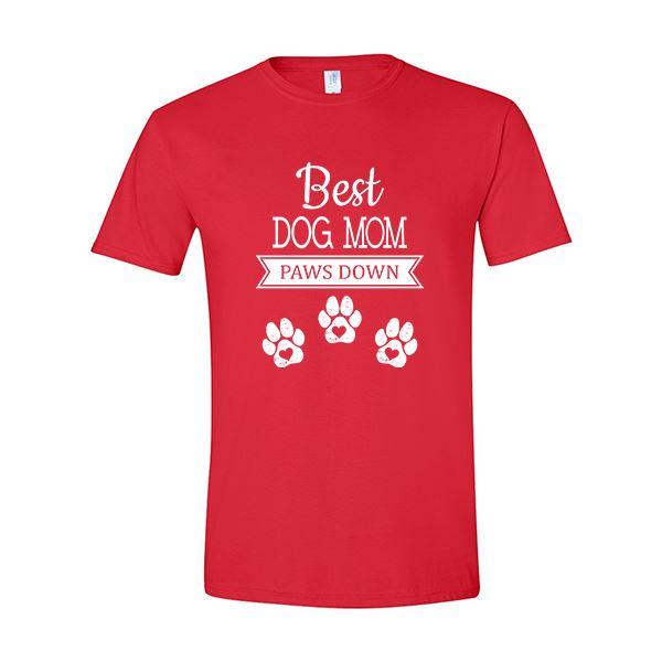 GSS - Best Dog Mom T-Shirts & Hoodie Shirts & Tops German Shepherd Shop Gildan Men's Crewneck Red S