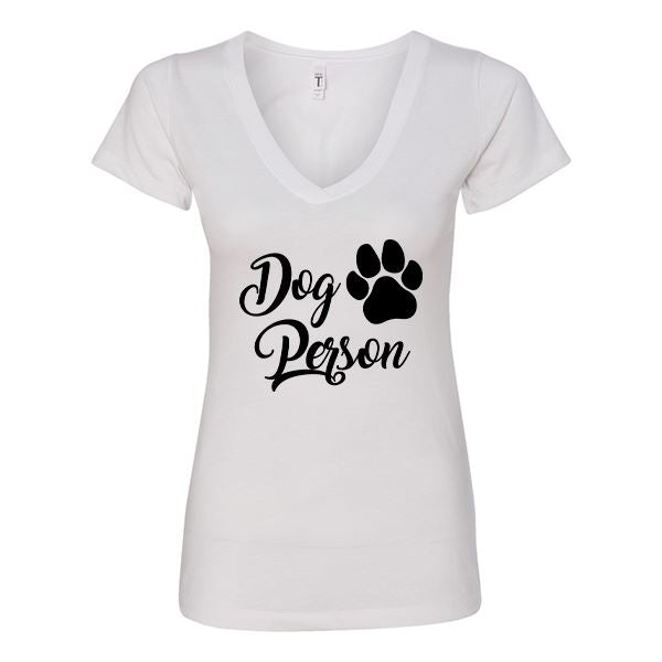 GSS - Dog Person T-Shirts & Hoodie Shirts & Tops German Shepherd Shop Next Level Woman's V-Neck White S