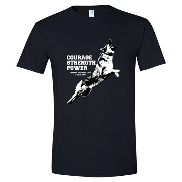 GSS - German Shepherd Courage T-Shirts & Hoodie German Shepherd Shop Gildan Men's Crewneck Black S