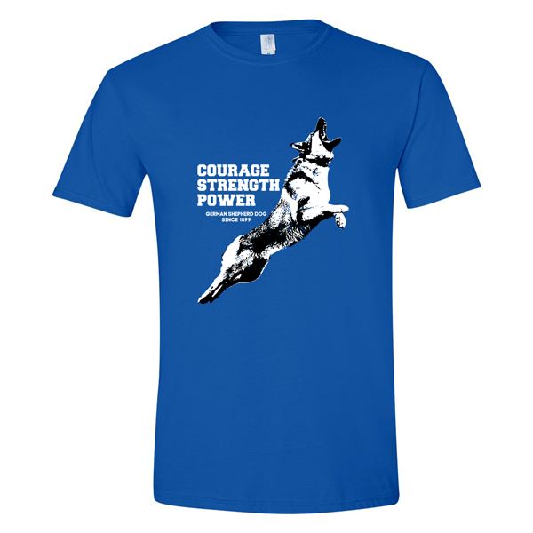 GSS - German Shepherd Courage T-Shirts & Hoodie German Shepherd Shop Gildan Men's Crewneck Royal Blue S