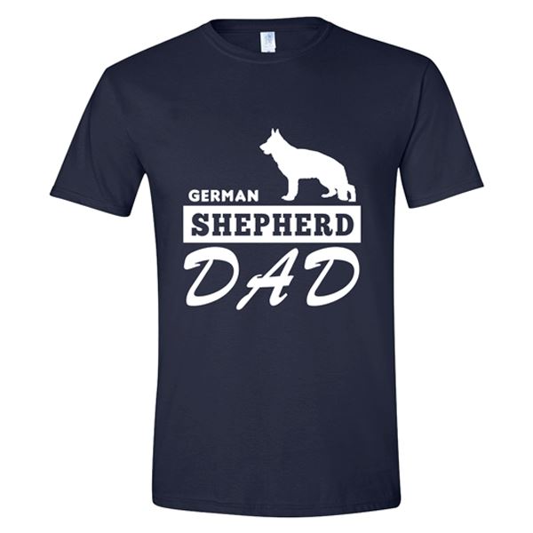 GSS - German Shepherd Dad T-Shirts & Hoodie German Shepherd Shop Gildan Men's Crewneck Navy Blue S