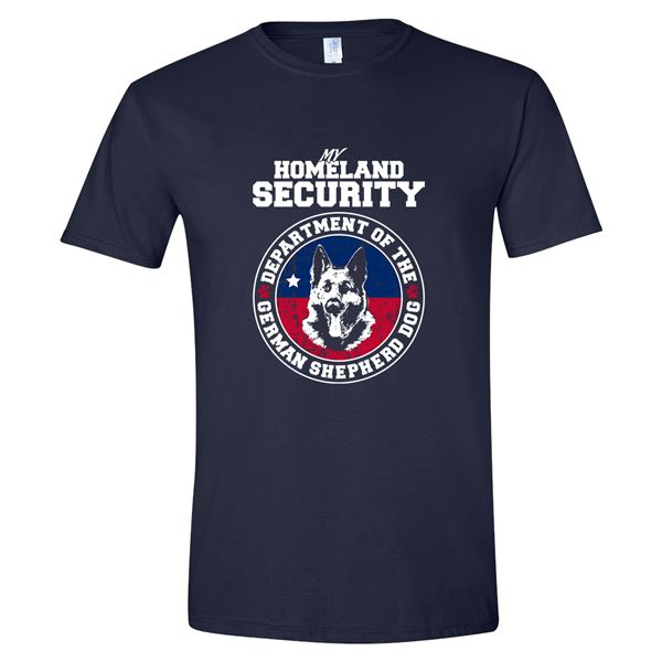 GSS - German Shepherd Homeland Security T-Shirts & Hoodie German Shepherd Shop Gildan Men's Crewneck Navy Blue S